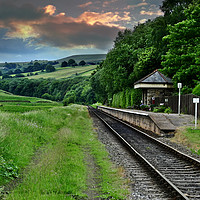Buy canvas prints of countryside railway by Derrick Fox Lomax