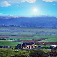 Buy canvas prints of Holcombe hill at winter by Derrick Fox Lomax