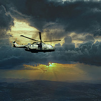 Buy canvas prints of merlin helicopter  by Derrick Fox Lomax