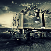 Buy canvas prints of Diesel locomotive 40106 by Derrick Fox Lomax