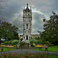Buy canvas prints of Whitehead clock tower by Derrick Fox Lomax