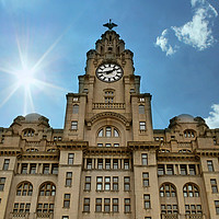 Buy canvas prints of Liver building liverpool by Derrick Fox Lomax