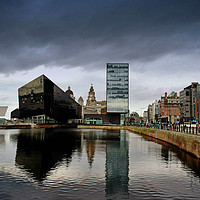 Buy canvas prints of Liverpool docks by Derrick Fox Lomax