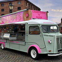 Buy canvas prints of Food wagon in liverpool by Derrick Fox Lomax