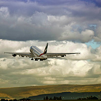 Buy canvas prints of Airbus A380 by Derrick Fox Lomax