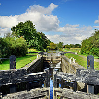 Buy canvas prints of Canal lock by Derrick Fox Lomax