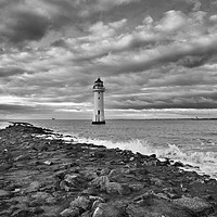 Buy canvas prints of New brighton lighthouse by Derrick Fox Lomax