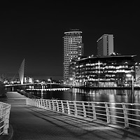 Buy canvas prints of  Manchester At Night by Derrick Fox Lomax