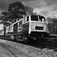 Buy canvas prints of Diesel locomotive D7076 by Derrick Fox Lomax