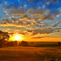 Buy canvas prints of Sunset Over The Golf Course by Derrick Fox Lomax