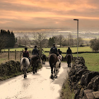 Buy canvas prints of Horses in lancashire by Derrick Fox Lomax