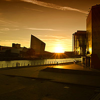 Buy canvas prints of Media city Manchester by Derrick Fox Lomax