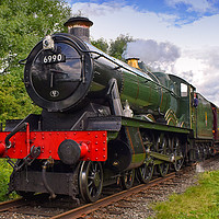 Buy canvas prints of 6990 Witherslack Hall Locomotive by Derrick Fox Lomax