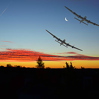 Buy canvas prints of Lancaster Bombers by Derrick Fox Lomax