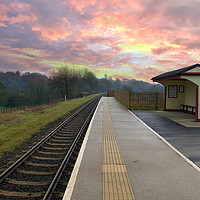 Buy canvas prints of Burrs Station At Bury Lancs by Derrick Fox Lomax
