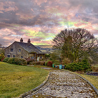 Buy canvas prints of A countryside house in lancashire by Derrick Fox Lomax