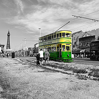Buy canvas prints of Blackpool Tram by Derrick Fox Lomax