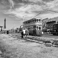 Buy canvas prints of Blackpool Tram by Derrick Fox Lomax