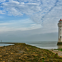 Buy canvas prints of lighthouse at new brighton by Derrick Fox Lomax