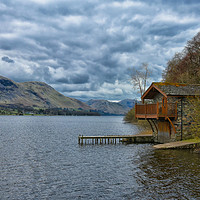 Buy canvas prints of Ullswater boat house by Derrick Fox Lomax