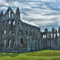 Buy canvas prints of Whitby abbey yorkshire by Derrick Fox Lomax