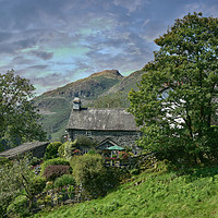 Buy canvas prints of Great Langdale in the lake disrtict by Derrick Fox Lomax