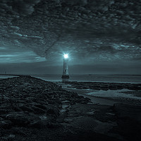 Buy canvas prints of New Brighton Lighthouse by Derrick Fox Lomax