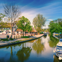 Buy canvas prints of Lancaster Canal At Guys Thatched Hamlet by Derrick Fox Lomax