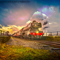 Buy canvas prints of Flying Scotsman in Bury Lancs by Derrick Fox Lomax