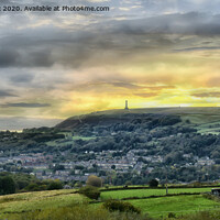 Buy canvas prints of Holcombe hill and peel tower by Derrick Fox Lomax
