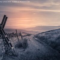 Buy canvas prints of Holcombe hill from scout moor in edenfield by Derrick Fox Lomax