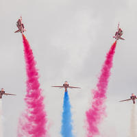 Buy canvas prints of  red arrows  by Chris Bradley