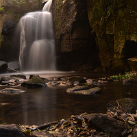 Buy canvas prints of  Lumsdale Falls by Chris Bradley