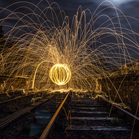 Buy canvas prints of  orb on the tracks  by Chris Bradley