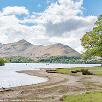 Buy canvas prints of Cat Bells Mountain and Derwent Water from Keswick  by Mark Poley