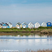 Buy canvas prints of The Beach Huts, Hengistbury Sand Spit, Mudeford by Mark Poley