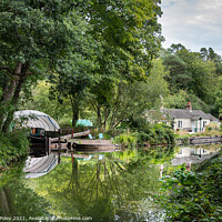 Buy canvas prints of Lock Keeper's Cottage, Basingstoke Canal, England  by Mark Poley