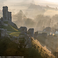 Buy canvas prints of Dawn at Corf Castle, Isle of Purbeck, Dorset by Mark Poley