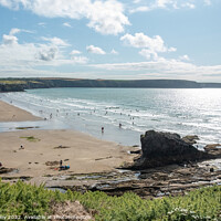 Buy canvas prints of Afternoon on Broad Haven Beach, Pembrokeshire, Wal by Mark Poley