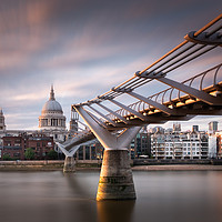 Buy canvas prints of St Paul's Cathedral and the Millennium Bridge by Trevor Sherwin