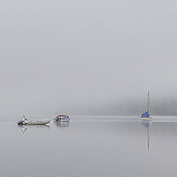 Buy canvas prints of Misty boats by paul green