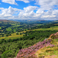 Buy canvas prints of Hope Valley view from Hathersage Moor - Owler Tor  by Chris Warham