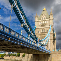 Buy canvas prints of Tower Bridge, London in autumn sunlight by Chris Warham