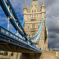 Buy canvas prints of Tower Bridge, London in autumn sunlight by Chris Warham