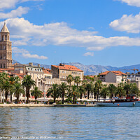 Buy canvas prints of Split waterfront and harbour, Croatia by Chris Warham