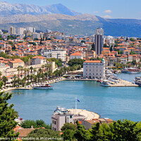 Buy canvas prints of Split cityscape - view across the harbour towards  Split Old Town by Chris Warham