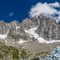 Buy canvas prints of Aiguille d'Argentiere near Chamonix, French Alps by Chris Warham