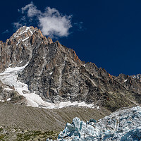 Buy canvas prints of Aiguille d'Argentiere near Chamonix in the Alps by Chris Warham