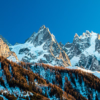 Buy canvas prints of Alps above Chamonix at sunset by Chris Warham