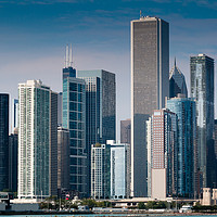 Buy canvas prints of Chicago downtown skyline.  by Chris Warham